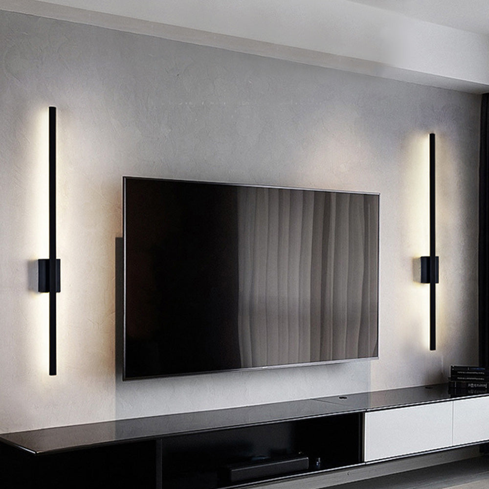 Industrial Minimalist Long LED Iron Wall Lights for Contemporary Living Room Décor and Stylish Illumination