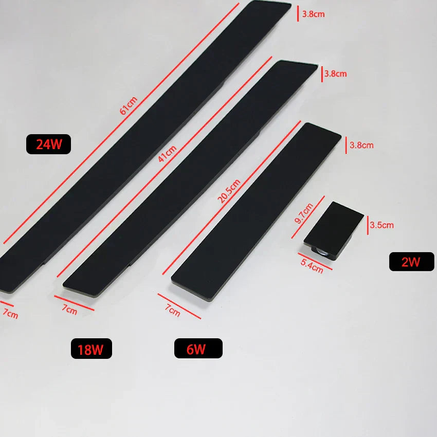 Outdoor Wall Light Black Aluminium Waterproof Lamp