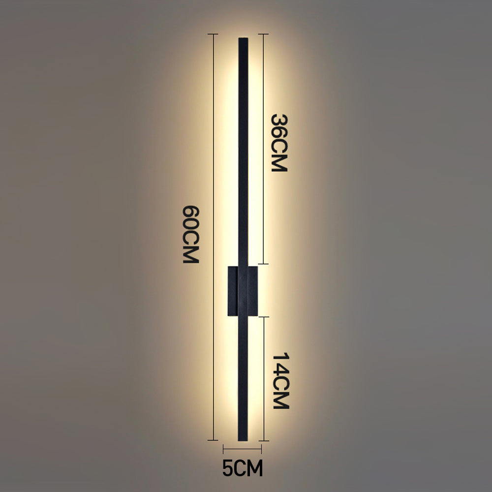 Industrial Minimalist Long LED Iron Wall Lights for Contemporary Living Room Décor and Stylish Illumination