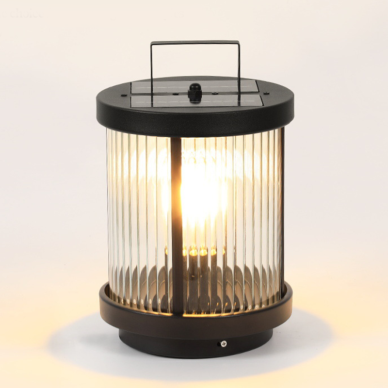 Outdoor Glass Lantern Solar LED Light