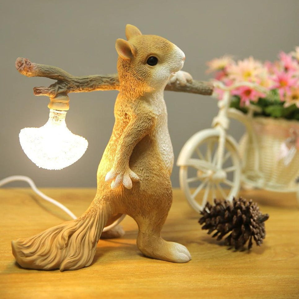 SquirrelGlow™ | Modern Squirrel Table Lamp for Cozy Home Décor