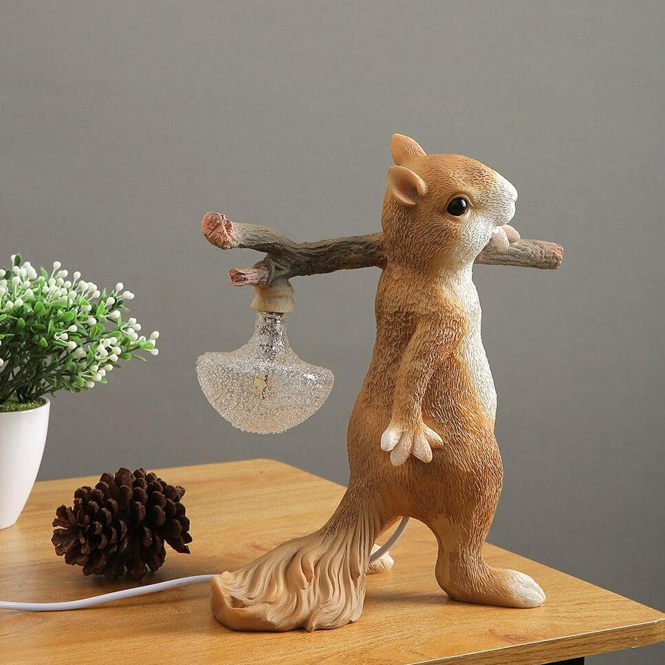 SquirrelGlow™ | Modern Squirrel Table Lamp for Cozy Home Décor