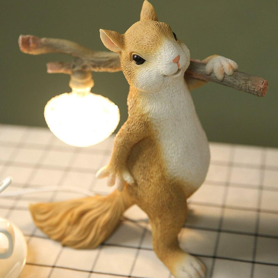 SquirrelGlow™ | Modern Squirrel Table Lamp for Cozy Home Décor