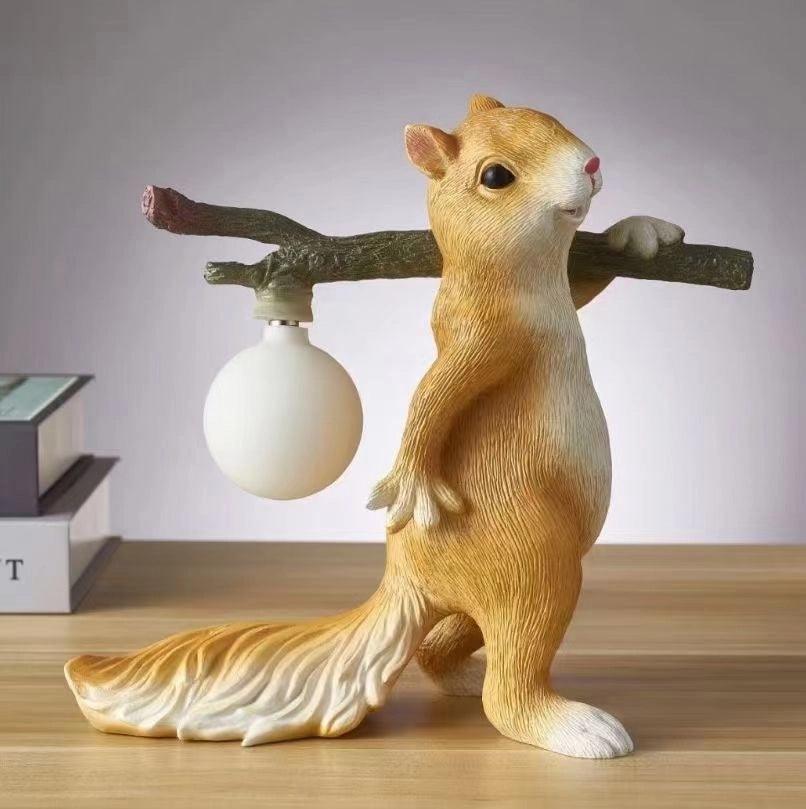 SquirrelGlow™ | Modern Squirrel Table Lamp for Cozy Home Décor