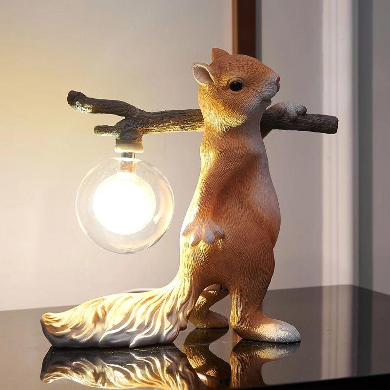 SquirrelGlow™ | Modern Squirrel Table Lamp for Cozy Home Décor