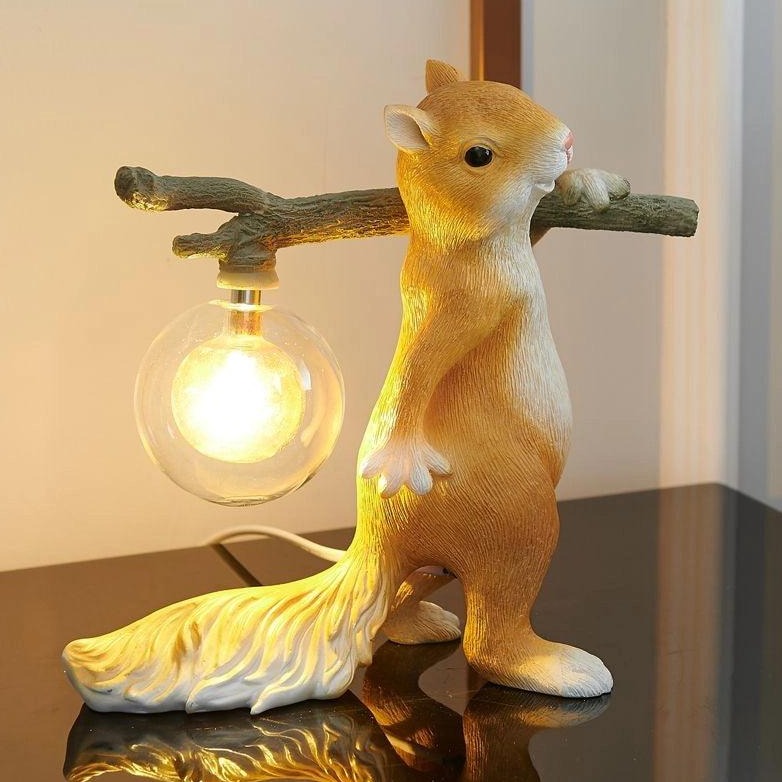 SquirrelGlow™ | Modern Squirrel Table Lamp for Cozy Home Décor