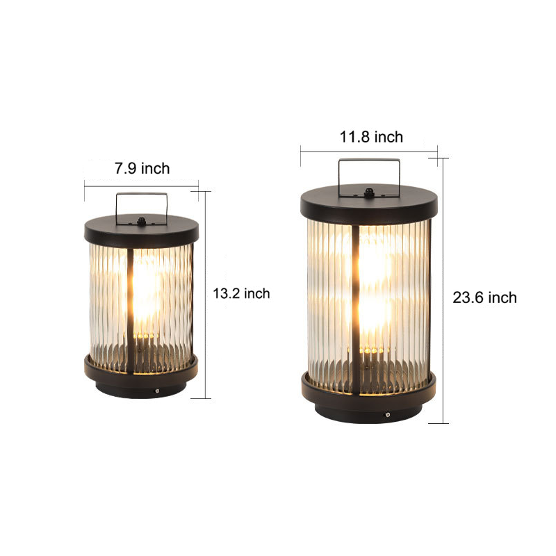 Outdoor Glass Lantern Solar LED Light