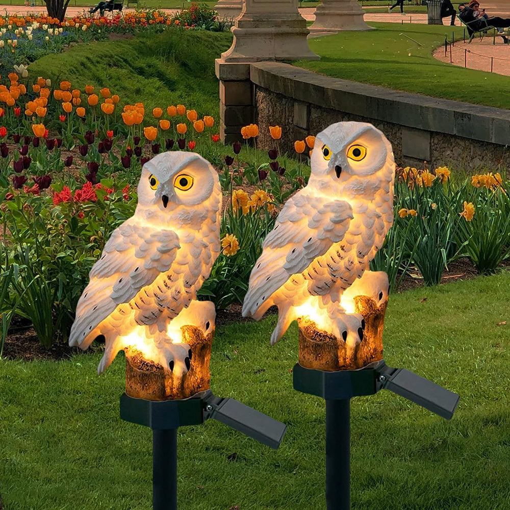 Garden Light Solar Owl Outdoor LED Set