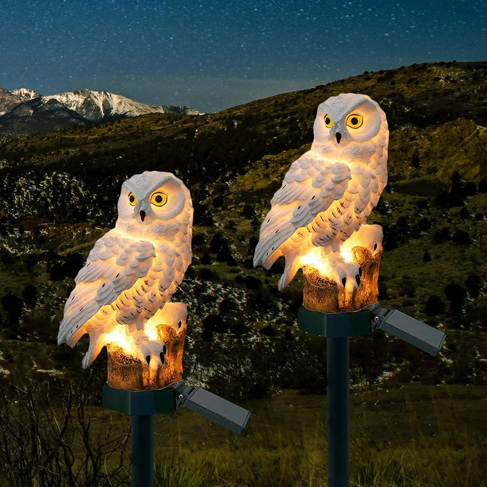 Garden Light Solar Owl Outdoor LED Set