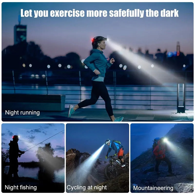 Head Torch | Rechargeable Waterproof Zoomable LED Headlamp