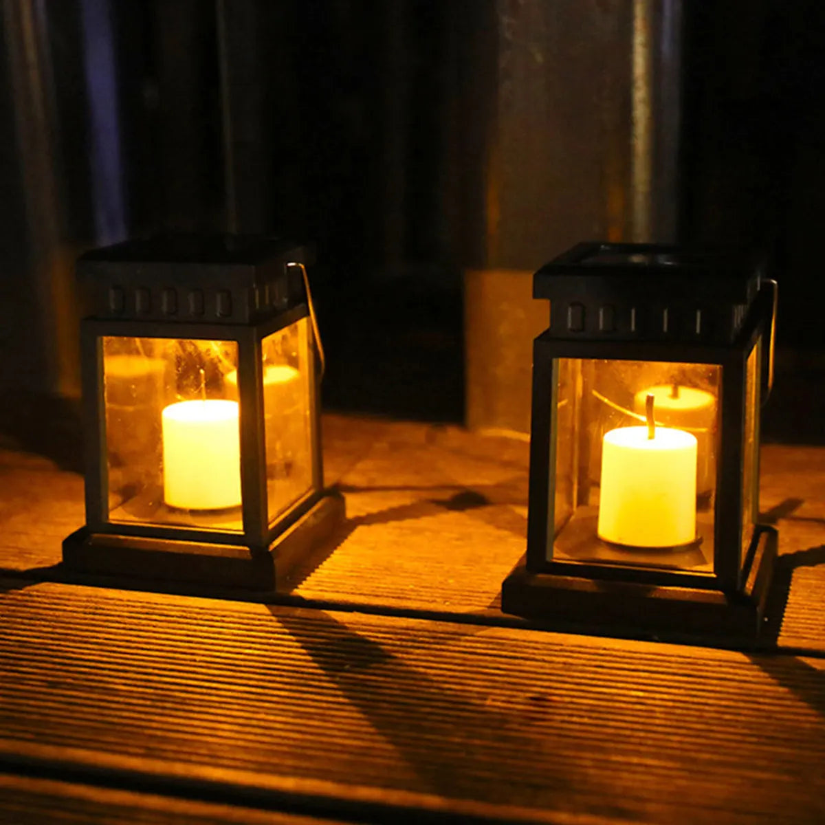 Outdoor Lanterns with Solar LED Lighting