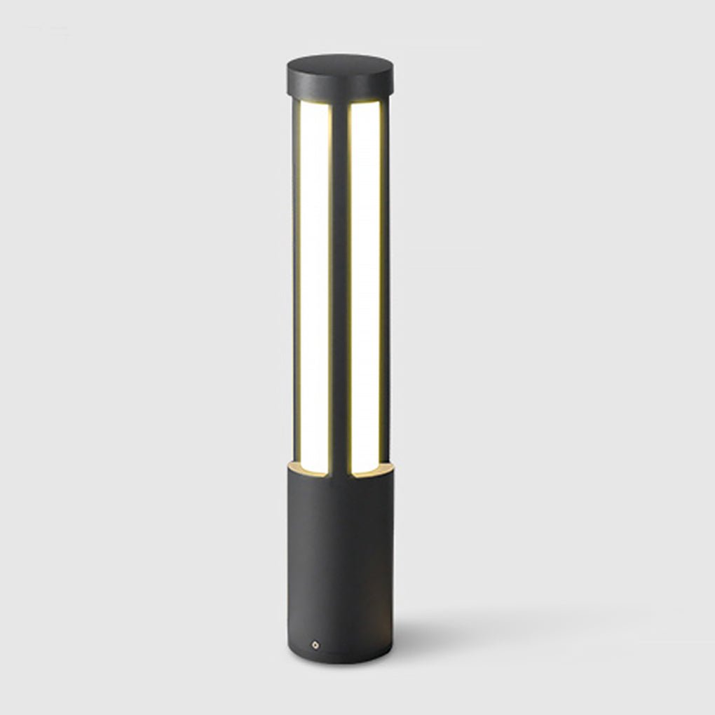 Outdoor LED Bollard Light Black Aluminium Post