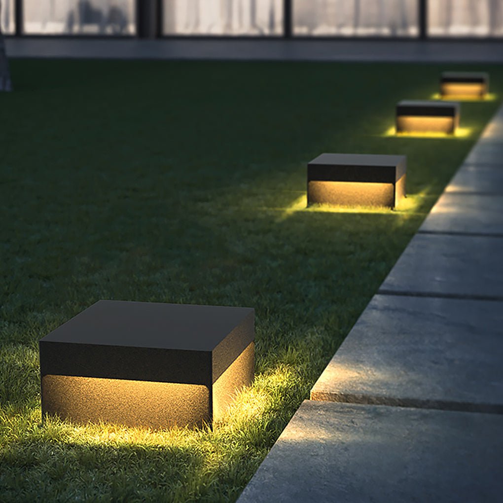 Outdoor Solar Lights Stainless Steel Post Lantern