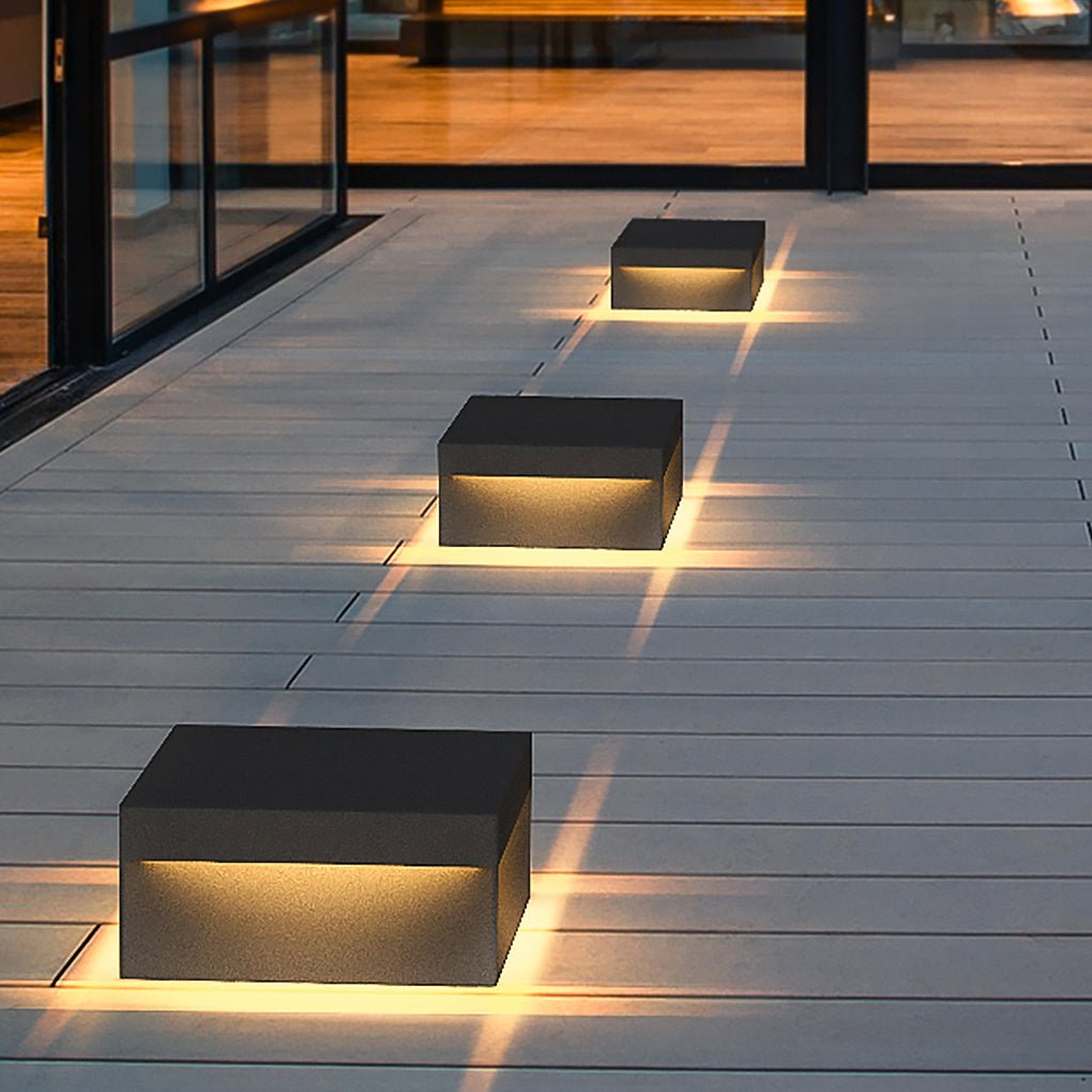 Outdoor Solar Lights Stainless Steel Post Lantern