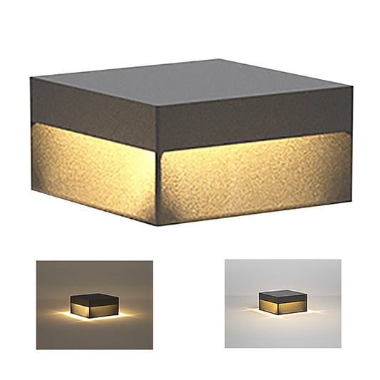 Outdoor Solar Lights Stainless Steel Post Lantern