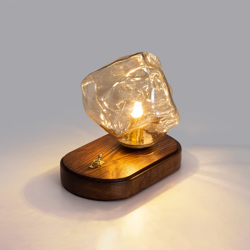 IceGlow™| Elegant Glass Table Lamp with Ambient LED Lighting