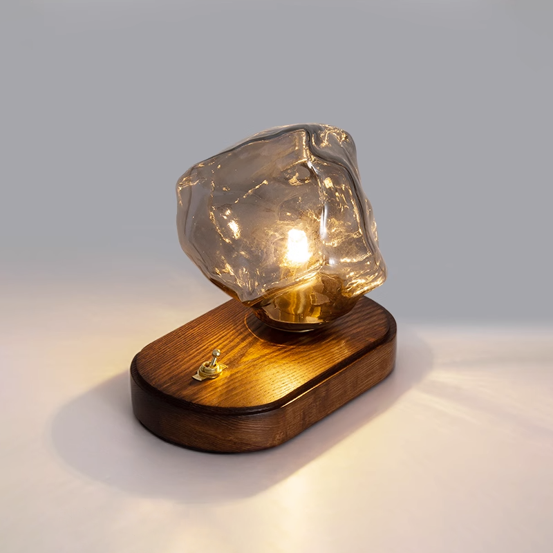 IceGlow™| Elegant Glass Table Lamp with Ambient LED Lighting