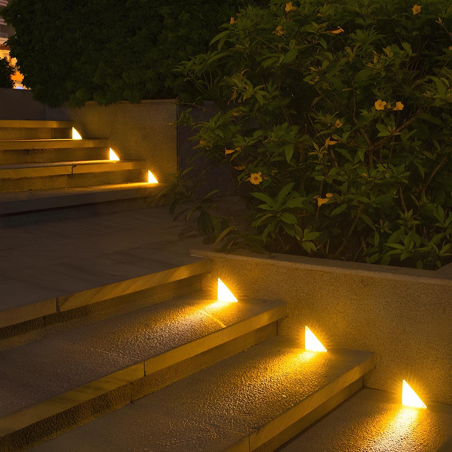 Outdoor Solar Step Lights with Warm LED Glow