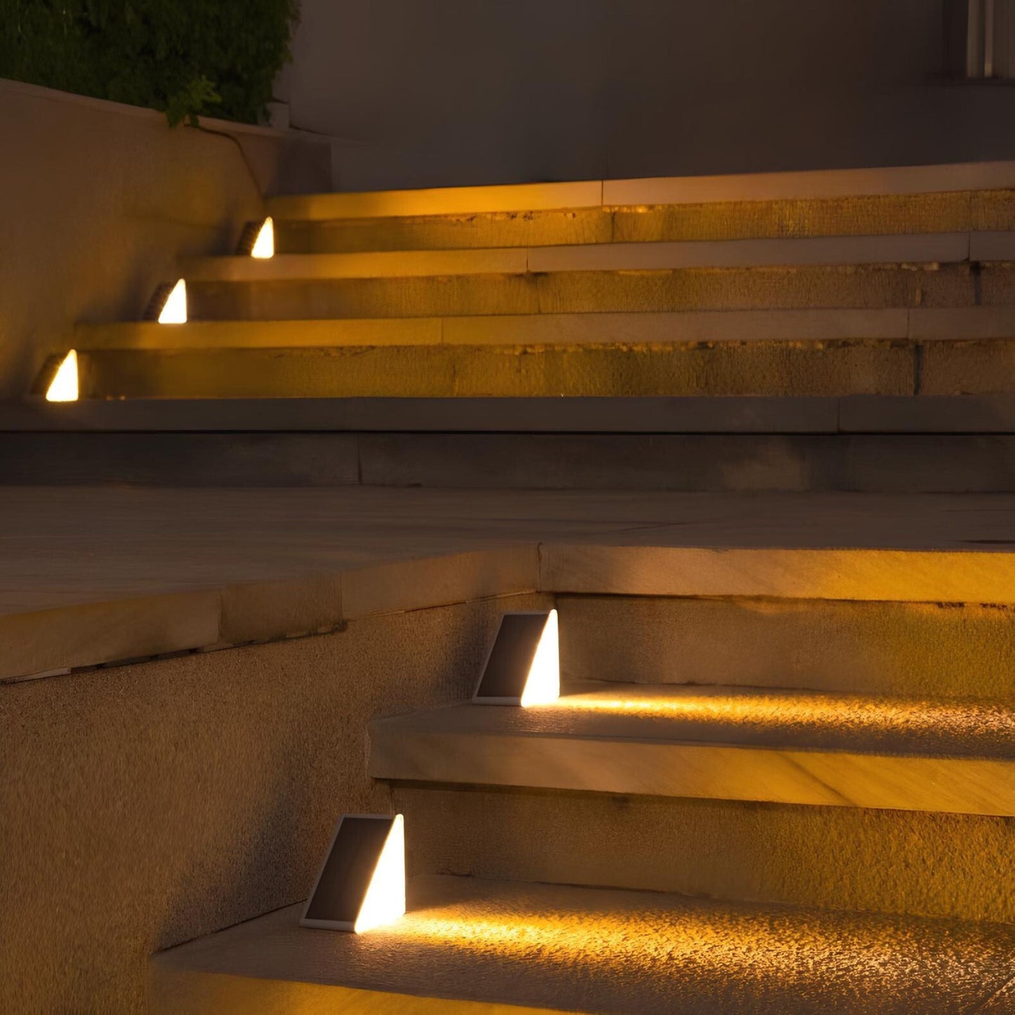 Outdoor Solar Step Lights with Warm LED Glow