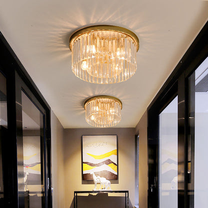 Crystal Flush Ceiling Light for Living Room