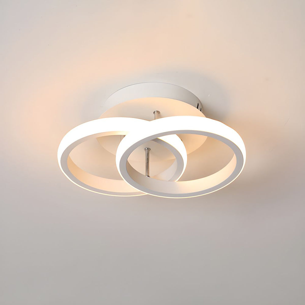 Ceiling Light with LED Black Metal Frame
