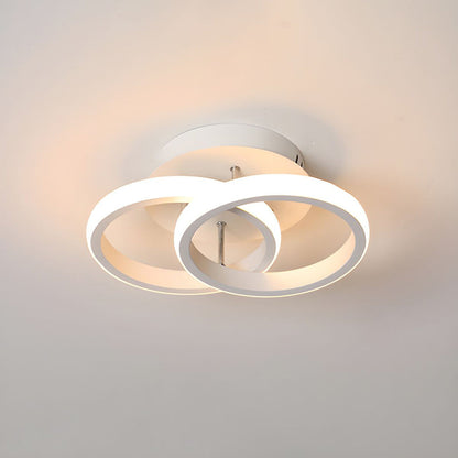 Ceiling Light with LED Black Metal Frame