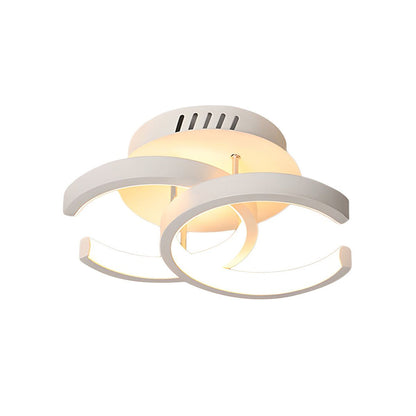 Ceiling Light with LED Black Metal Frame