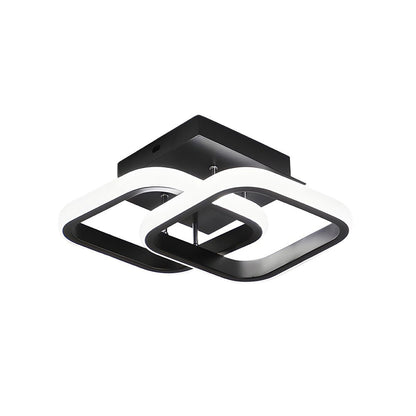 Ceiling Light with LED Black Metal Frame