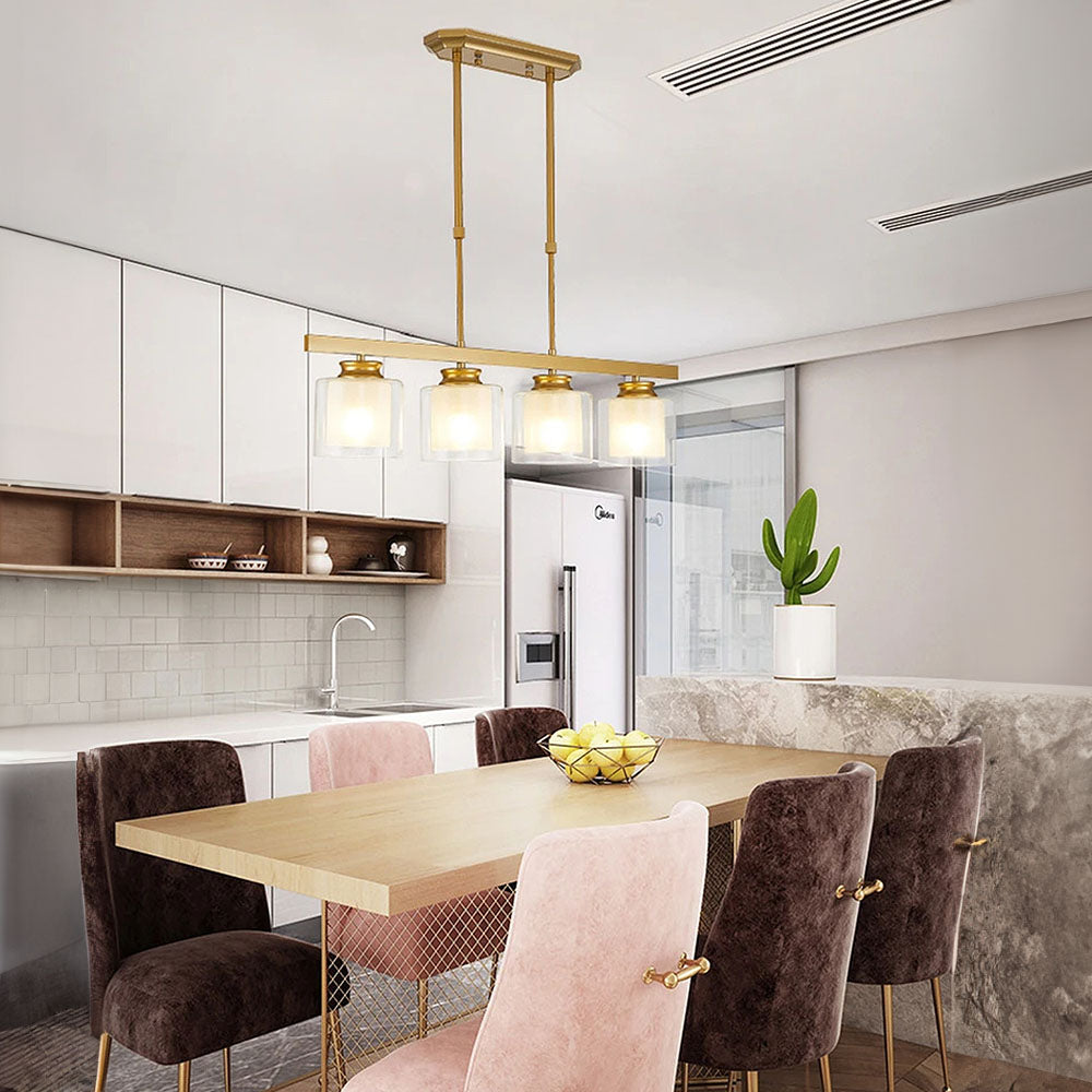 Glass Ceiling Light for Modern Kitchen Island