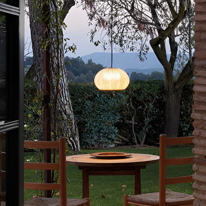 Outdoor Pendant Light Rattan Modern Garden Lamp