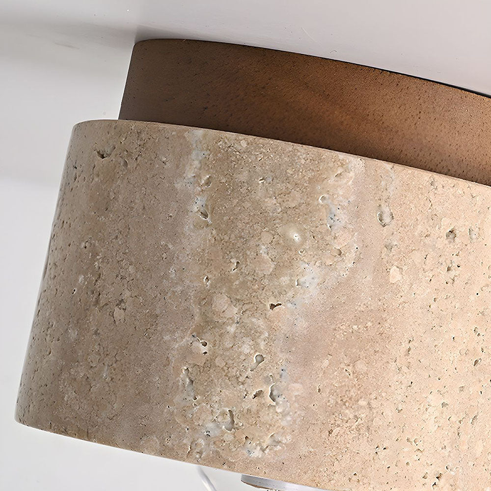 Ceiling Light Wood Cylinder Flush Mount Fixture