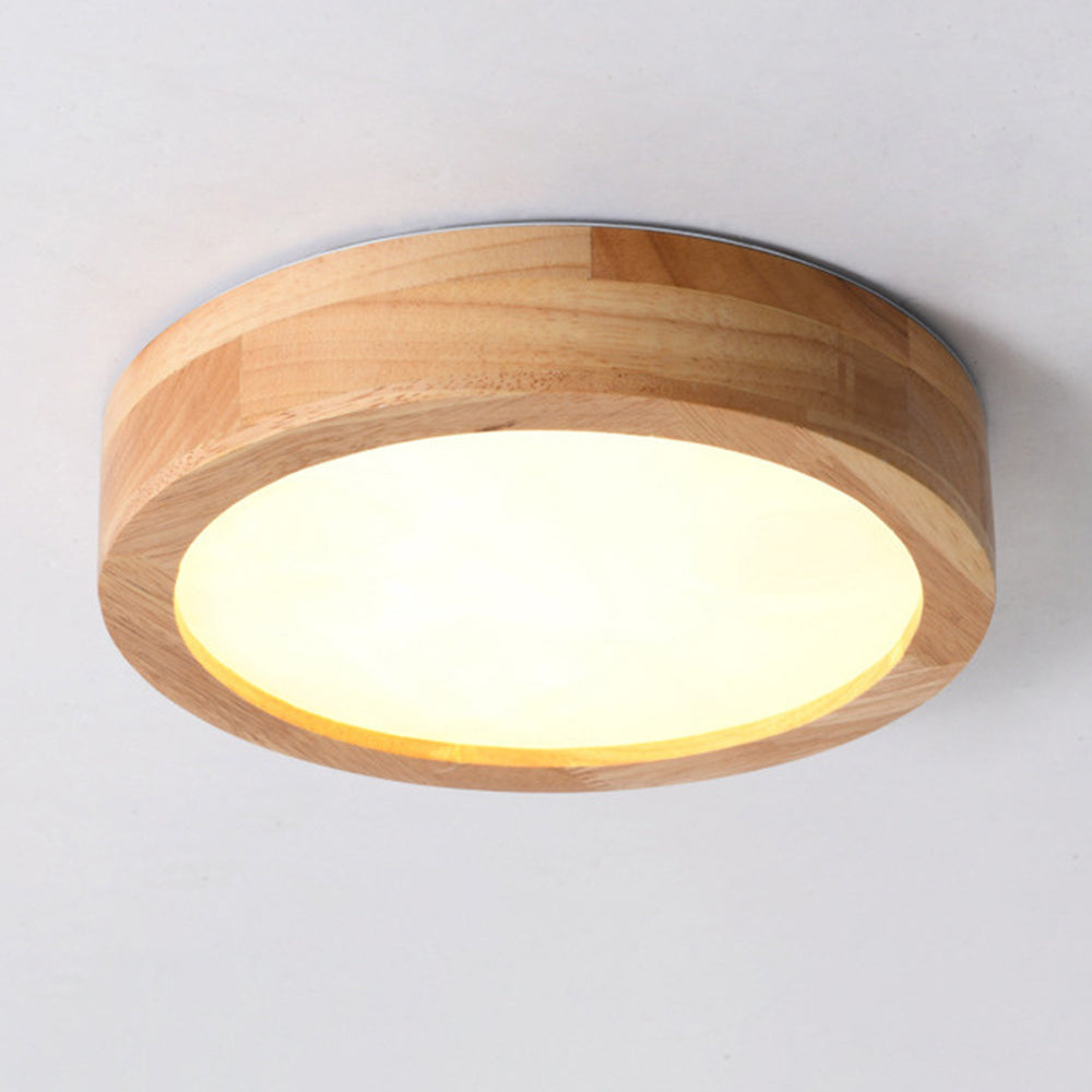Ceiling Light Wooden LED Flush Mount Fixture