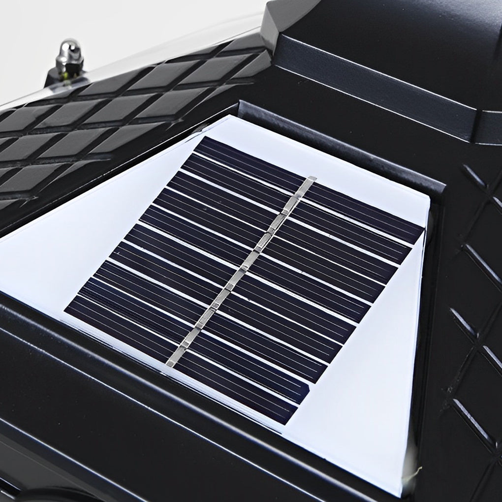 Outdoor Solar LED Black Garden Post Light