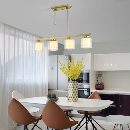 Glass Ceiling Light for Modern Kitchen Island