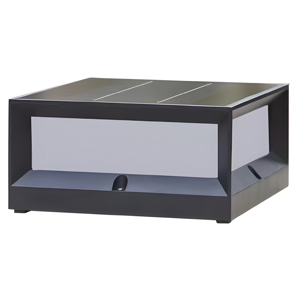 Garden Solar LED Post Light Black Aluminium