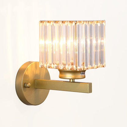 Modern Crystal Glass Wall Light – Elegant Arm Design for Living Room & Bedroom