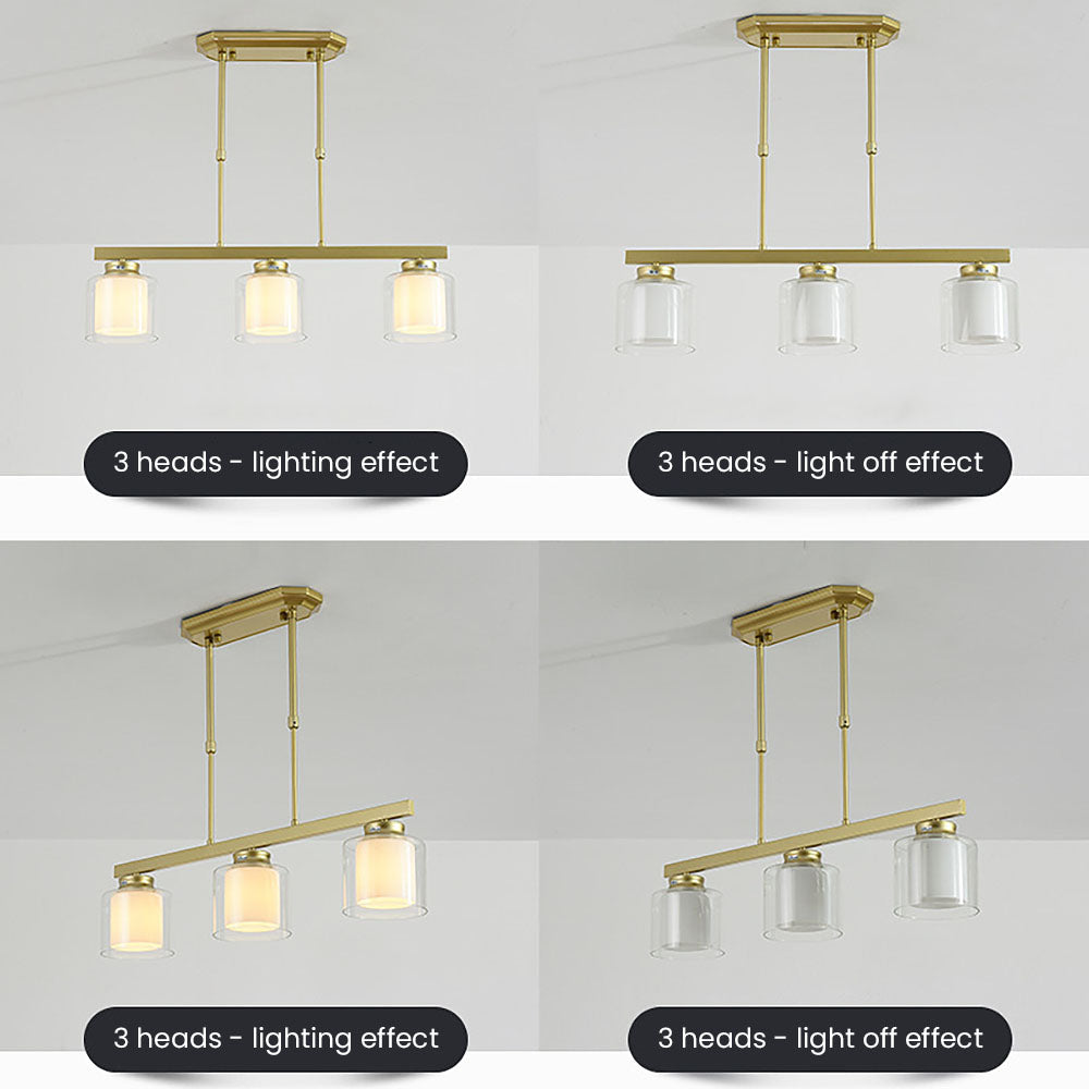 Glass Ceiling Light for Modern Kitchen Island