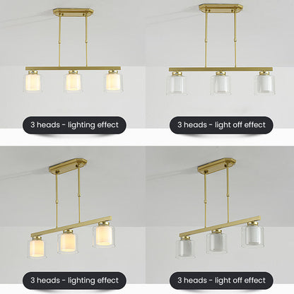 Glass Ceiling Light for Modern Kitchen Island