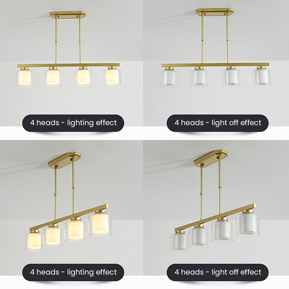 Glass Ceiling Light for Modern Kitchen Island