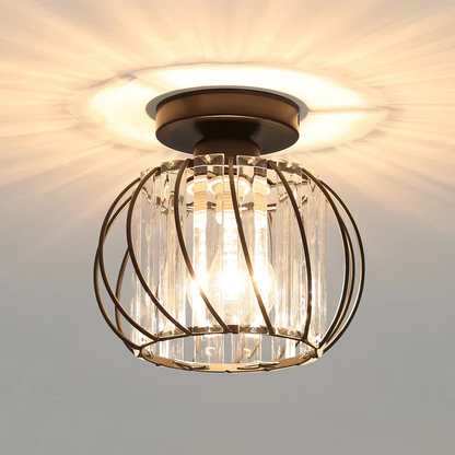 Pendant Light Black Glass Globe Ceiling Fixture