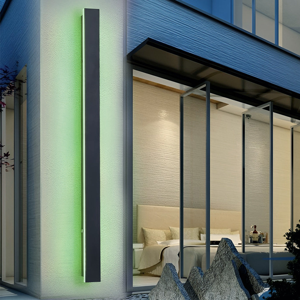 Outdoor Wall Light Modern Black LED Sconce