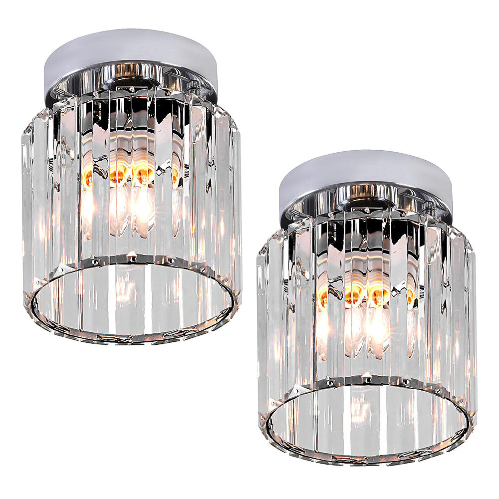 Glass Flush Ceiling Light for Hallway