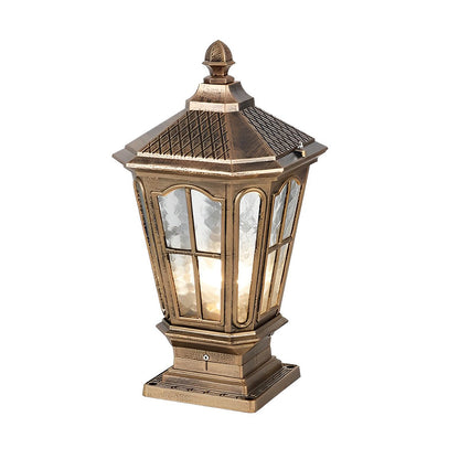 Outdoor Solar LED Black Garden Post Light