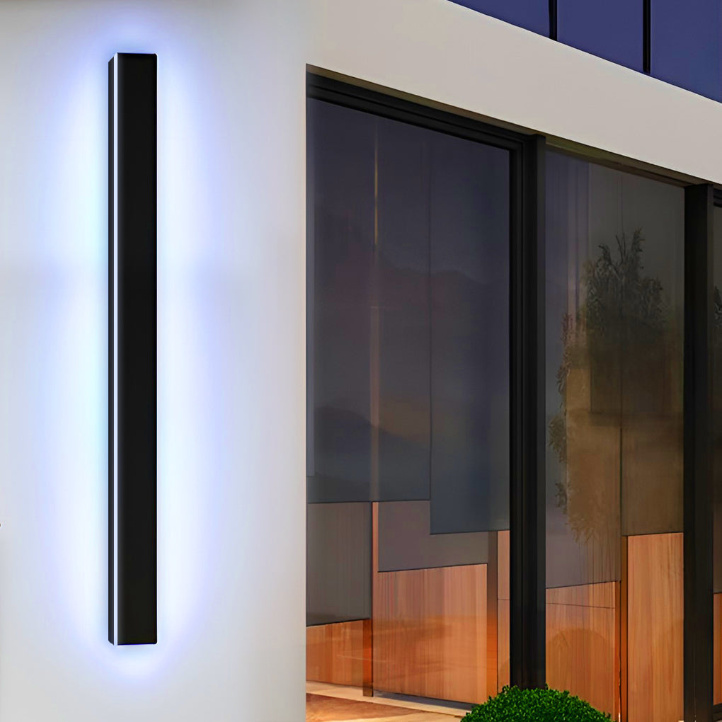 Outdoor Wall Light Modern Black LED Sconce