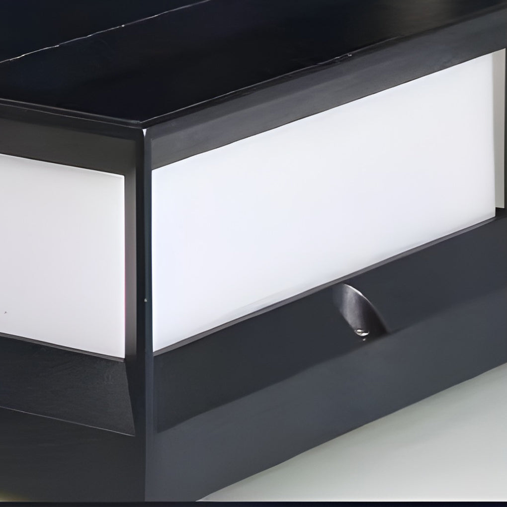 Garden Solar LED Post Light Black Aluminium