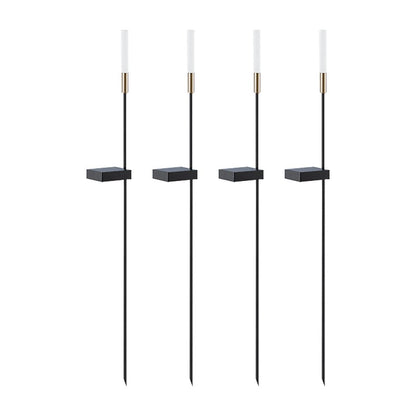 Garden Solar Lights Modern Stainless Steel Stakes