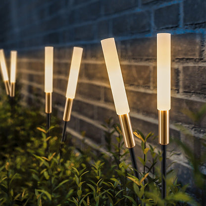 Garden Solar Lights Modern Stainless Steel Stakes