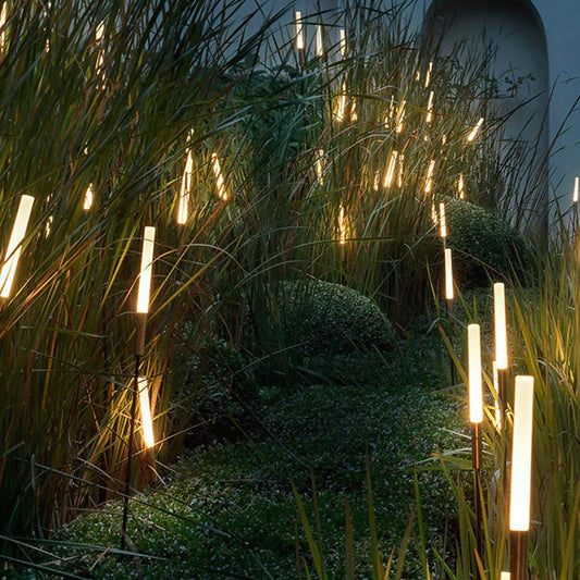 Garden Solar Lights Modern Stainless Steel Stakes