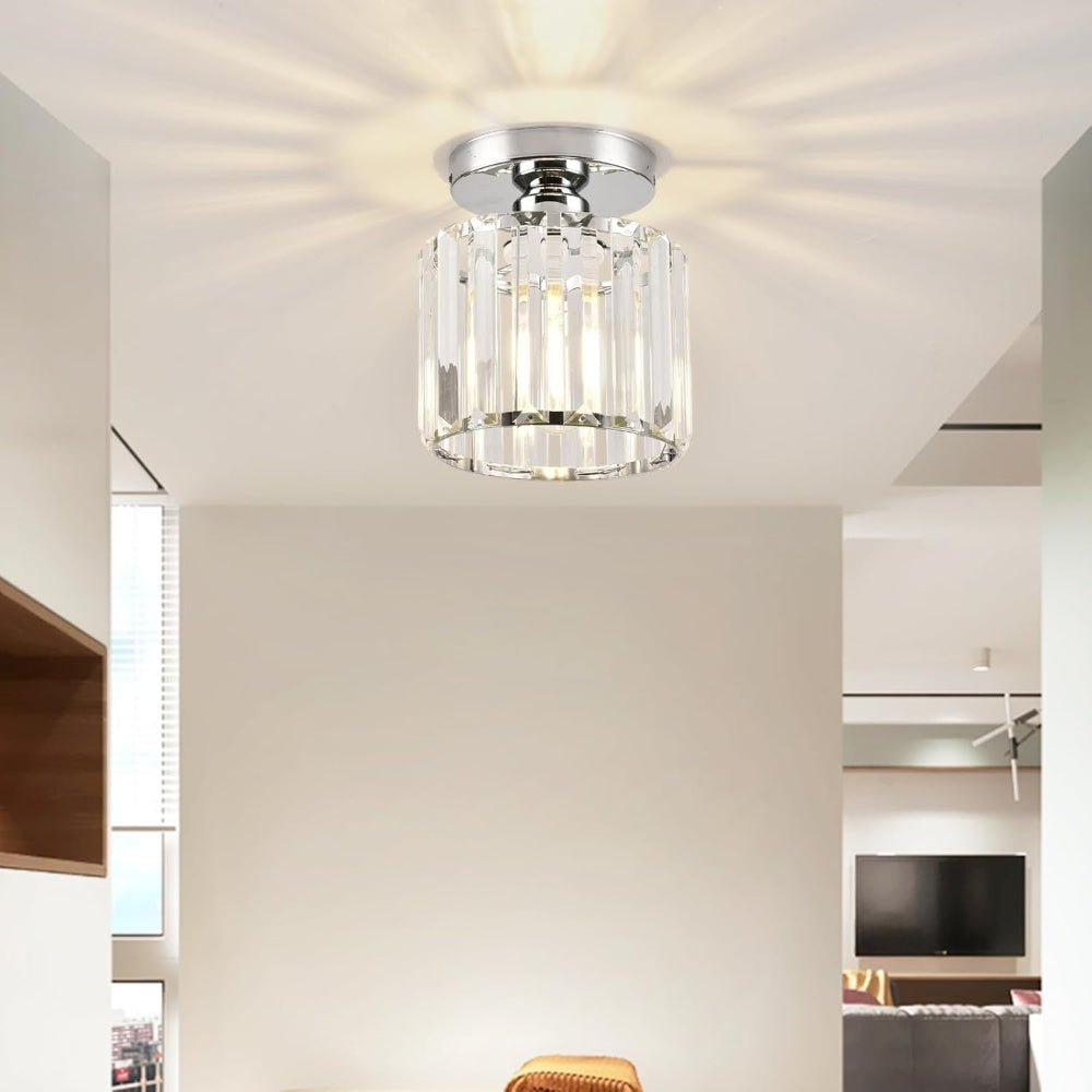 Glass Flush Ceiling Light for Hallway