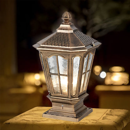 Outdoor Solar LED Black Garden Post Light